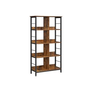 4-Tier Industrial Bookshelf