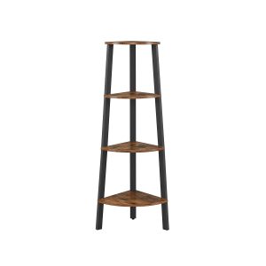 4-Tier Industrial Corner Shelf