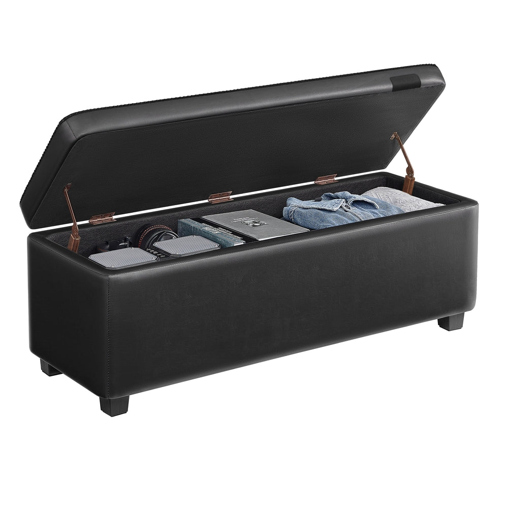 EKHO Collection - Storage Ottoman Bench 25 Gallons - Image 3