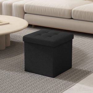 Folding storage stool bench footrest for living room and bedroom