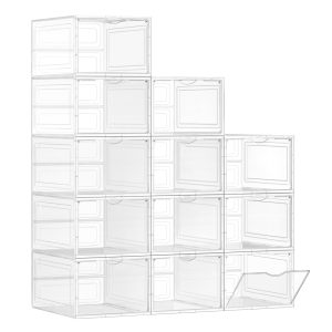 Clear Shoe Boxes. up to US Size 13
