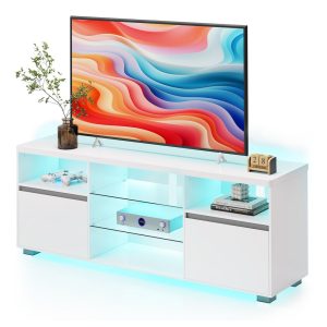 TV Stand with LED Lights 70 Inch