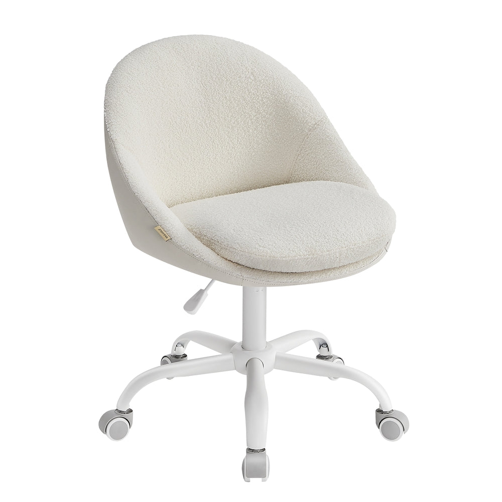 Swivel vanity chair with back and wheels - Image 4