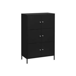 Black Steel Free Standing Storage Cabinet