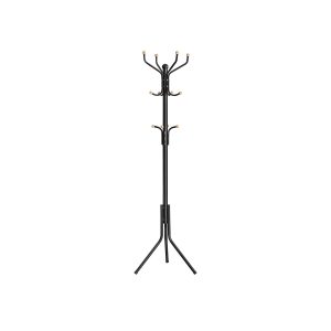 Black Coat Rack Freestanding with 12 Hooks
