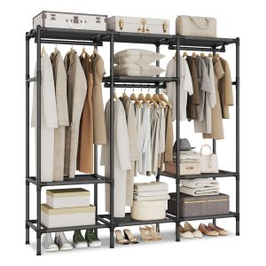 74.8 High Clothes Rack with Hanging Rails