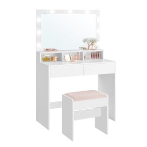 Kailyn Collection - Vanity Desk with Mirror and Lights