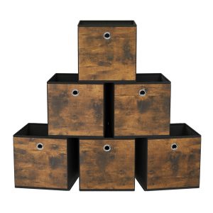 Set of 6 Storage Foldable Cubes. Oxford Fabric