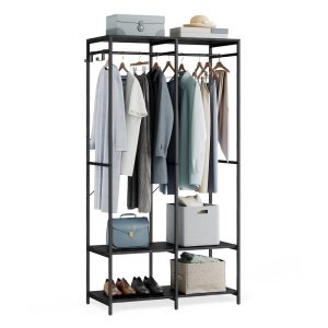 Clothes Rack with Hanging Rods