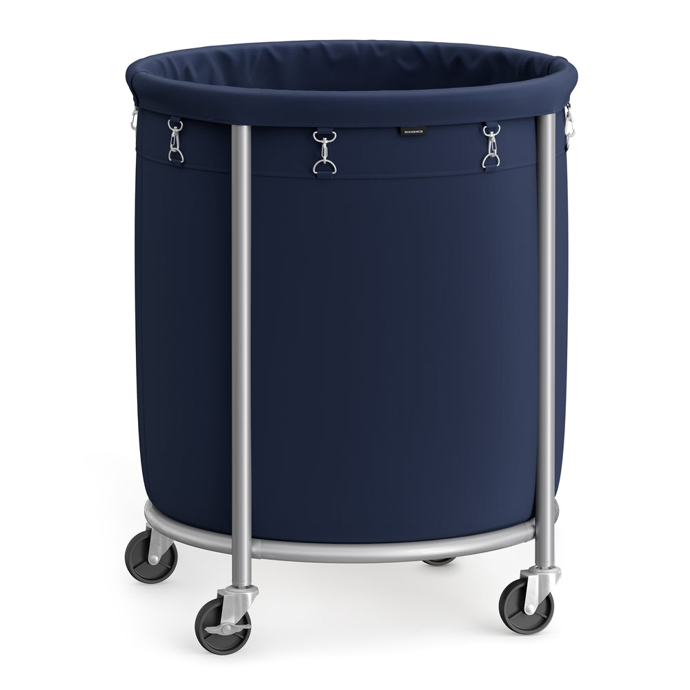 Round Laundry Basket on Wheels - Image 12