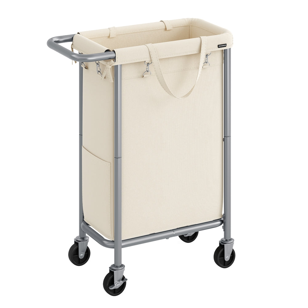Laundry Basket with Wheels with Removable Liner and Handle - Image 2