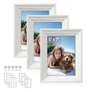Set of 3 Picture Frames with 6 Mats